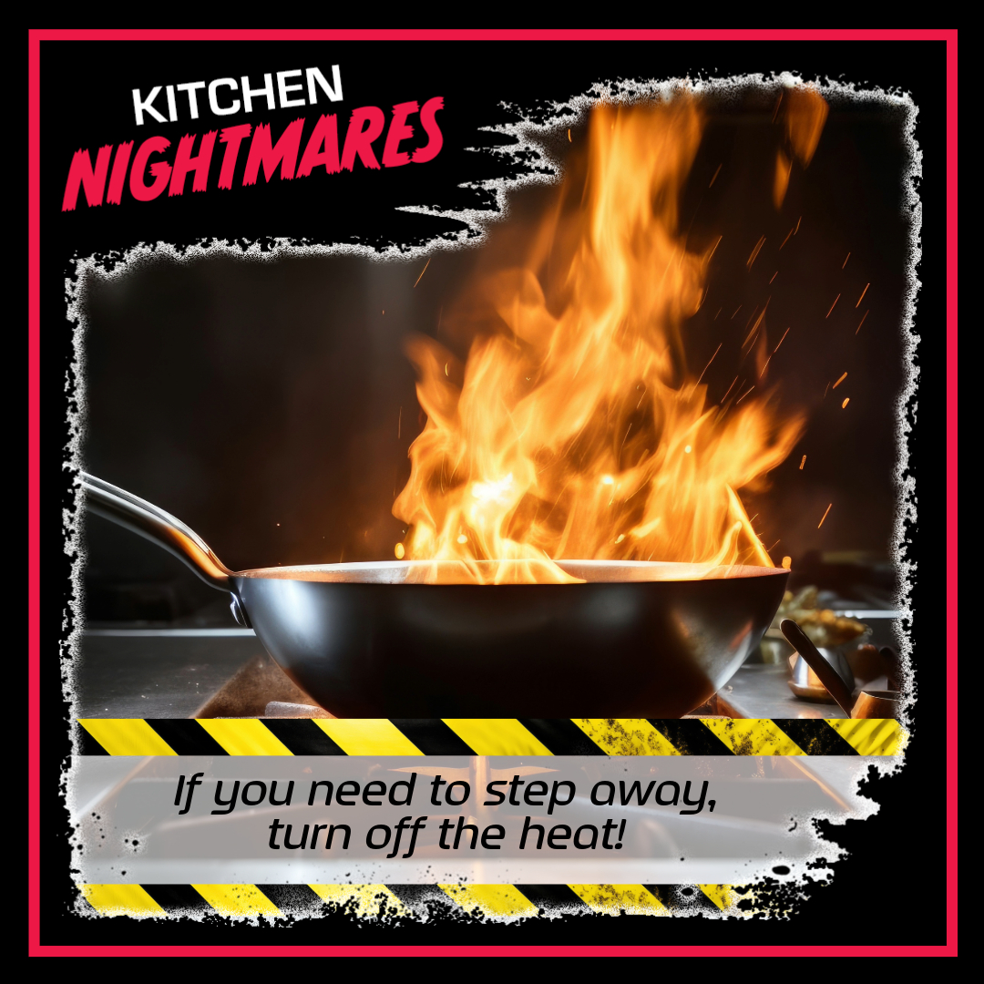 In the last year we've attended 327 accidental house fires. Nearly half were caused by cooking 🔥 Whether multi-tasking or getting dinner ready quickly, don’t let distractions get in the way. Avoid any #KitchenNightmares & turn off the heat if you need to step away!