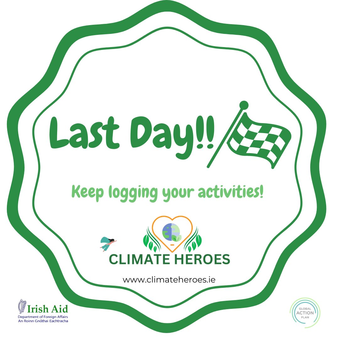 Last day of our #ClimateHeroes challenge!

Keep logging your climate smart actions!