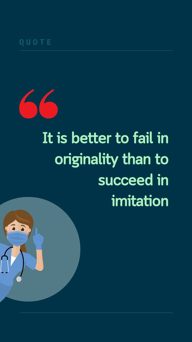 It is better to fail in originality than to succeed in imitation 

#classes #training #careers #jobs #original #ekg #phlebotomy