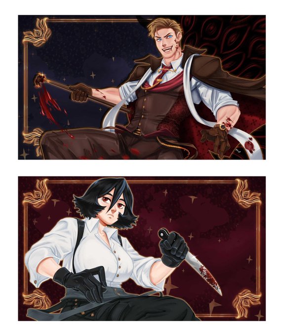 Matching Annie and Ro Red Hammer Illustrations 🥃 