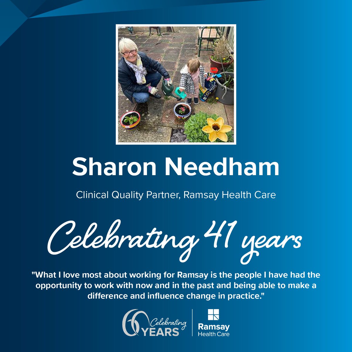 As Ramsay marks 60 years, we're excited to capture and share some of our amazing long standing staff members. We speak to Sharon Needham, Clinical Quality Partner as she celebrates 41 years with Ramsay Health Care UK. Read Sharon's full story here: ow.ly/ffak50Ro7O7