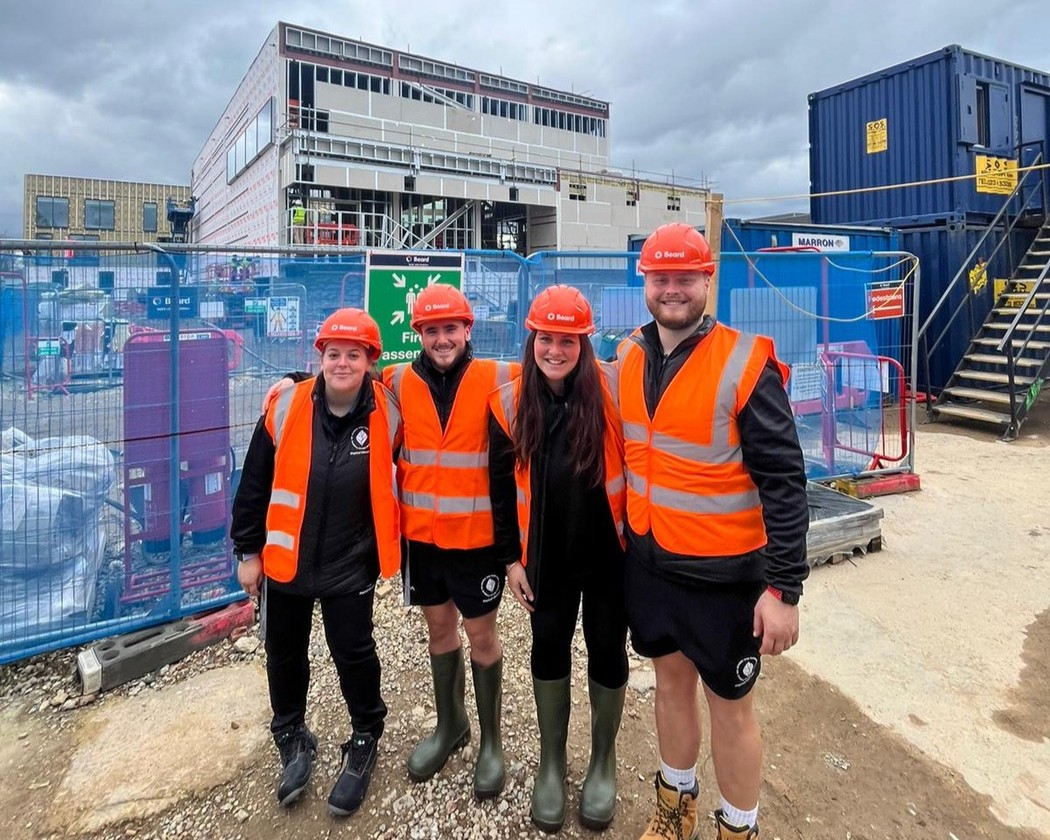 RTS_Twickenham's tweet photo. Exciting progress update! 🏗️

Our #PEDepartment got an amazing opportunity to tour the #sportshall #constructionsite shortly before #Easter. They toured the inside build while fully equipped with safety equipment and even took some incredible pictures!🌱

#Richmond #School https://t.co/52Bpfssxau