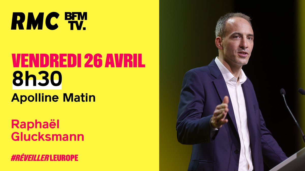 🎙️ Demain à 8h30, @rglucks1 sera l'invité du #FaceÀFace de @apollineWakeUp sur @RMCInfo et @BFMTV ! 🔴 Pour suivre l'émission en direct : bfmtv.com/en-direct/ #RéveillerLEurope