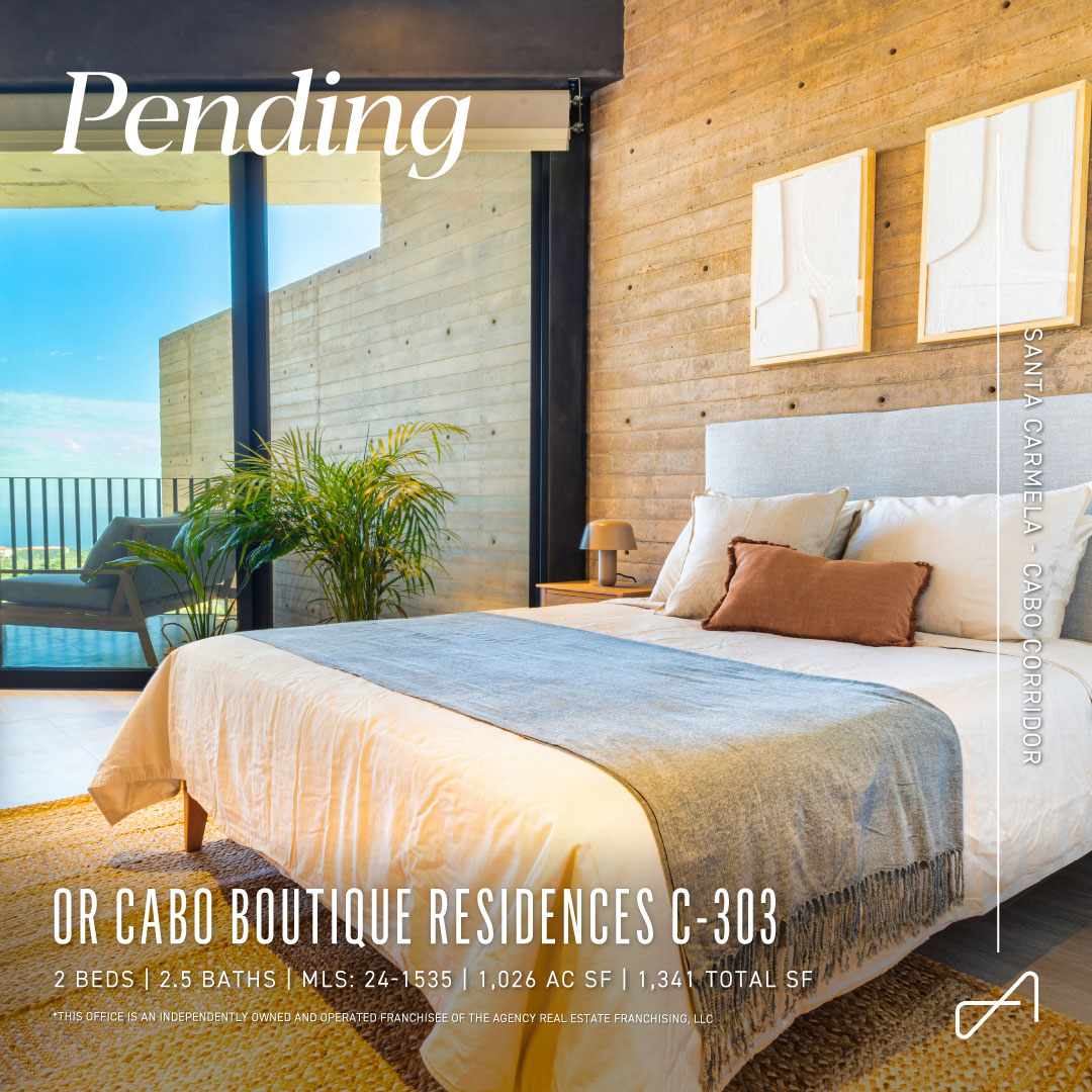 Now Pending!! OR Residence C-303 | MLS: 24-1535
You won't find a better location anywhere else - it's the perfect place for anyone looking for top-quality living.

Martin Posch
#OhMyPosch

📞+52 624 147 5857
📩 Martin@TheAgencyLosCabos.com
📍 #realestate #loscabos #ORResidences