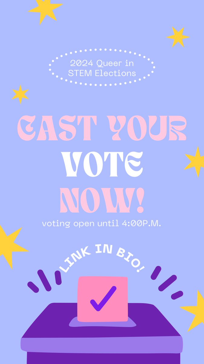 queerinstem21's tweet photo. vote for your new Queer in STEM committee now! link in bio! https://t.co/44qPS9MGCM