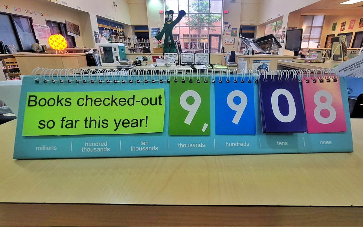 Last year, @WestBriarMS checked out 6050 books for the year. This year we're getting ready to pass 10,000! Only 92 books away! Who will send us over 10,000? Of course there will be a prize of new books for the student that does it! @HISDLibraryServ #whatwouldbaldlibrarianread