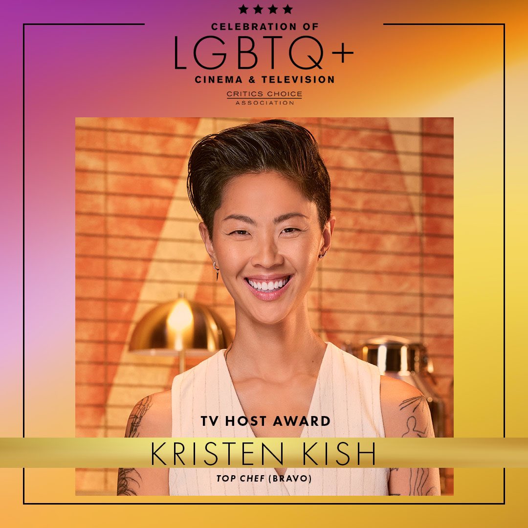 Congratulations to Kristin Kish! 
The chef, author and entrepreneur will receive the 'TV Host Award' for her work on @BravoTopChef at the Critics Choice Celebration of LGBTQ+ Cinema and Television.

The gala event honoring #LGBTQ+ achievements will take place June 7th, and the