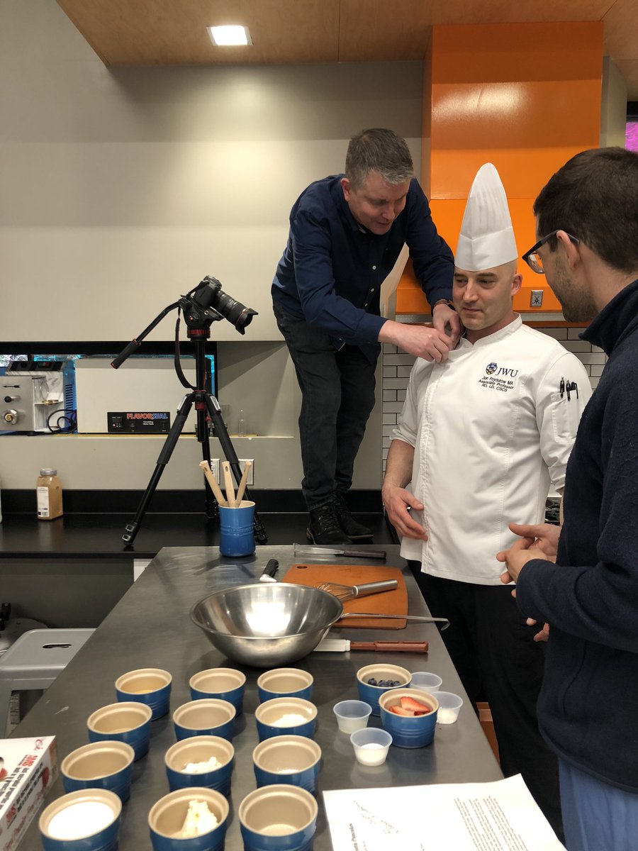 Big thanks to @JWUCulinaryNow for helping the @RI_ACC Chapter shoot a patient culinary ed video for our @ACCinTouch chapter grant. Special thanks to JWU Chefs/faculty Jon P, M Makuch, J Evans, culinary students, film crew and @BrownCardiology fellow and nutrition expert Ben Brink