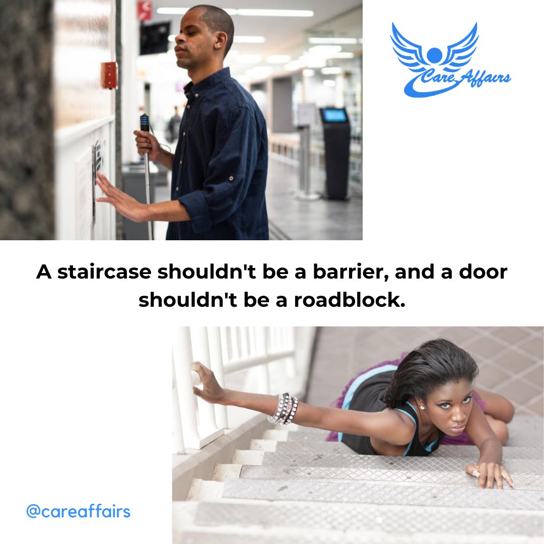 A staircase shouldn't be a barrier, and a door shouldn't be a roadblock. Yet, for many individuals with disabilities, these everyday elements pose significant challenges.
thecareaffairs.com
..
#Careaffairs #disability #AccessForAll #AccessibilityMatters #RightsForAll #ActNow
