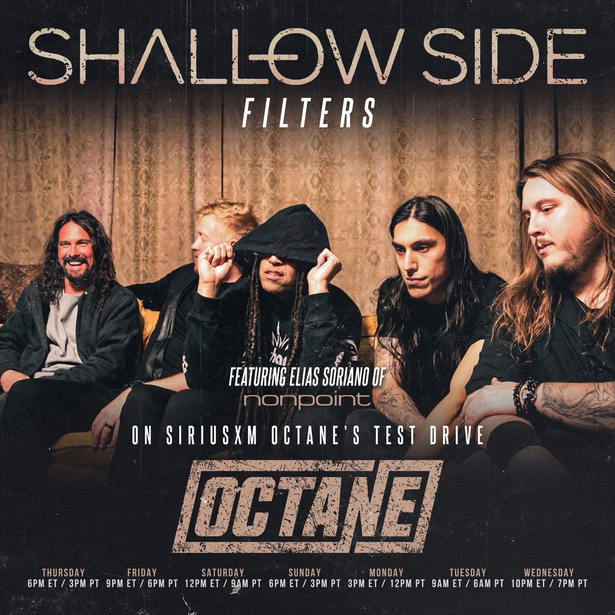 MetalMommaVA's tweet photo. TONIGHT!!!!!

Tune into the @SiriusXMOctane #octanetestdrive with @josemangin to hear the World Premiere of “Filters” by @shallowsideband featuring Elias Soriano of @nonpoint 🔥🔥🔥🔥🔥

COLLAB OF THE YEAR 🤘🏻 https://t.co/V1cROxGbbZ