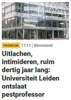 Eindelijk. Het heeft weliswaar DERTIG JAAR geduurd, maar het is feest. LEO LUCASSEN ONTSLAGEN!!