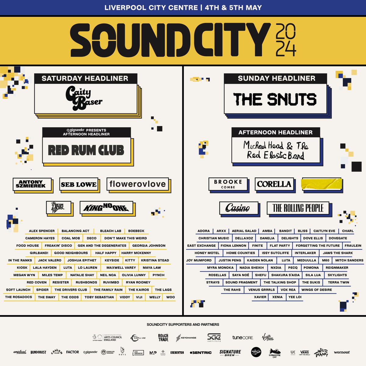 STAGE SPLITS ARE HERE! ⚡️ Sound Citizens, we are edging closer and closer to the big weekend, and we are buzzing to share stage splits today 🖖 Which stage will you be camped out at? 👇 🎟️ Join us in Liverpool on 4-5 May: soundcity.seetickets.com