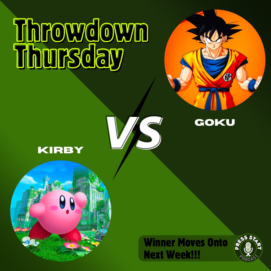 Okay okay okay. Listen. This may seem like a one sided fight but there could very well be surprises. Who you got? 
•
•
•
#Gaming #ThrowdownThursday #Kirby #Goku