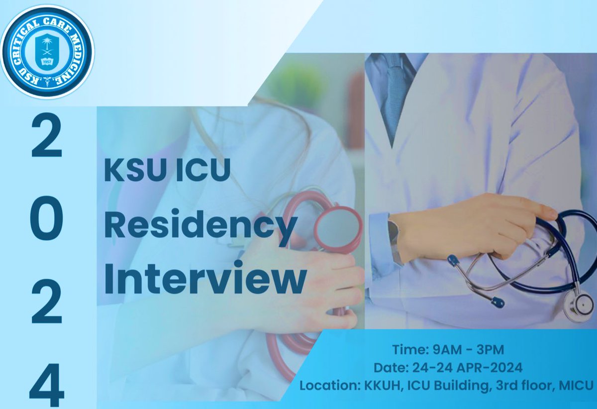 CKsumc's tweet photo. كل التوفيق و النجاح لجميع المتقدمين 🌟🌟🌟🌟 #KSU #KSUMC #Matching2024 #ICU https://t.co/rRZkFSWPKl