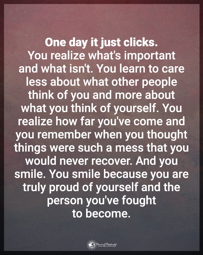 “One day it just clicks…”