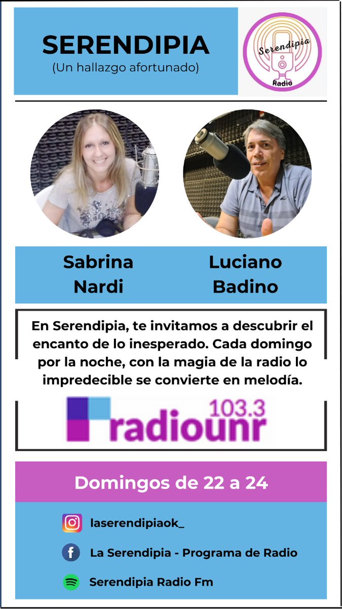 SabriNardi's tweet photo. 👉Nueva casa! Honrados de ser parte del aire de @radiounr
Nos seguimos escuchando!
Serendipia.
#Radio #UNR https://t.co/EomRt6axVr