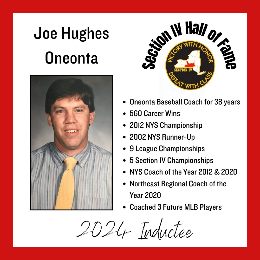 Congratulations to Coach Joe Hughes from @Jacketspride a 2024 Inductee to the Section IV Hall of Fame! @NateLull @STACscores @DS_sportsnews