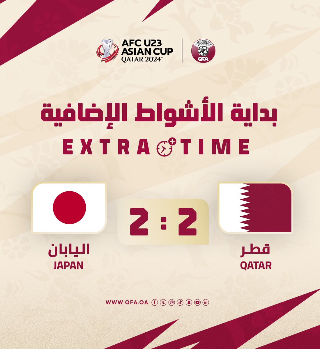 📢 | Extra Time Qatar (2) : (2) Japan #AlAnnabi #RoadToParis