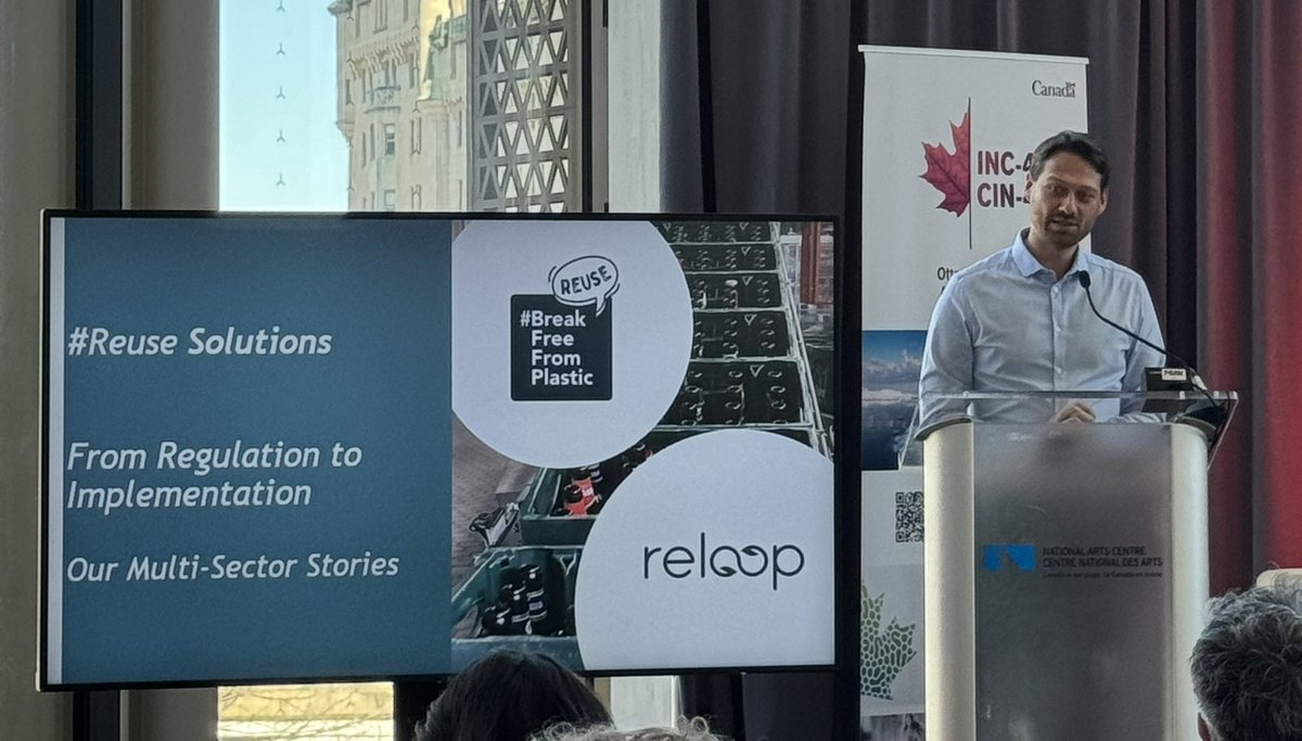 THIS MORNING ☀️: #BreakFreeFromPlastic and @reloop_platform's #Reuse event with @environmentca's #PlasticActionZone discusses how the Global #PlasticsTreaty can enable the transition to reuse systems as a solution to the plastic crisis 🌍✅ #INC4 #plasticstreaty (🧵)