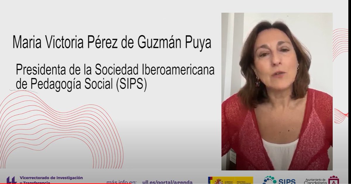 III Seminario Científico Internacional en Pedagogía Social: Ciencia que transforma. Pedagogía social crítica y prácticas participativas para la transformación social 
Bienvenida de nuestra presidenta Prof.Dra. María Victoria Pérez de Guzmán Puya <a href="/pablodeolavide/">Pablo de Olavide</a> <a href="/GiasGrupo/">GIAS -Grupo Investigación Acción Socioeducativa-</a>