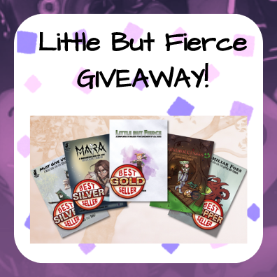 There's a giveaway going on right now to celebrate @dcbradshawRPG hitting a 2 year anniversary with Little But Fierce!

The giveaway is being hosted on TTRPGkids site and you can find details below!  Good luck, and congrats on LBF hitting 2 years!

#TTRPGkids #giveaway