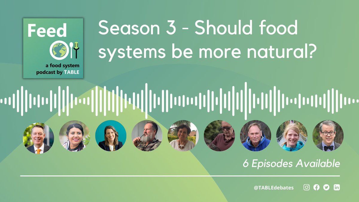 The 3rd season of TABLE's podcast Feed is 6 episodes in! 🍄 We've spoke with various food systems experts on 'should food systems be more natural?', 'should we eat invasive species?', and 'what does history say about our food choices?' Listen here: tabledebates.org/podcast
