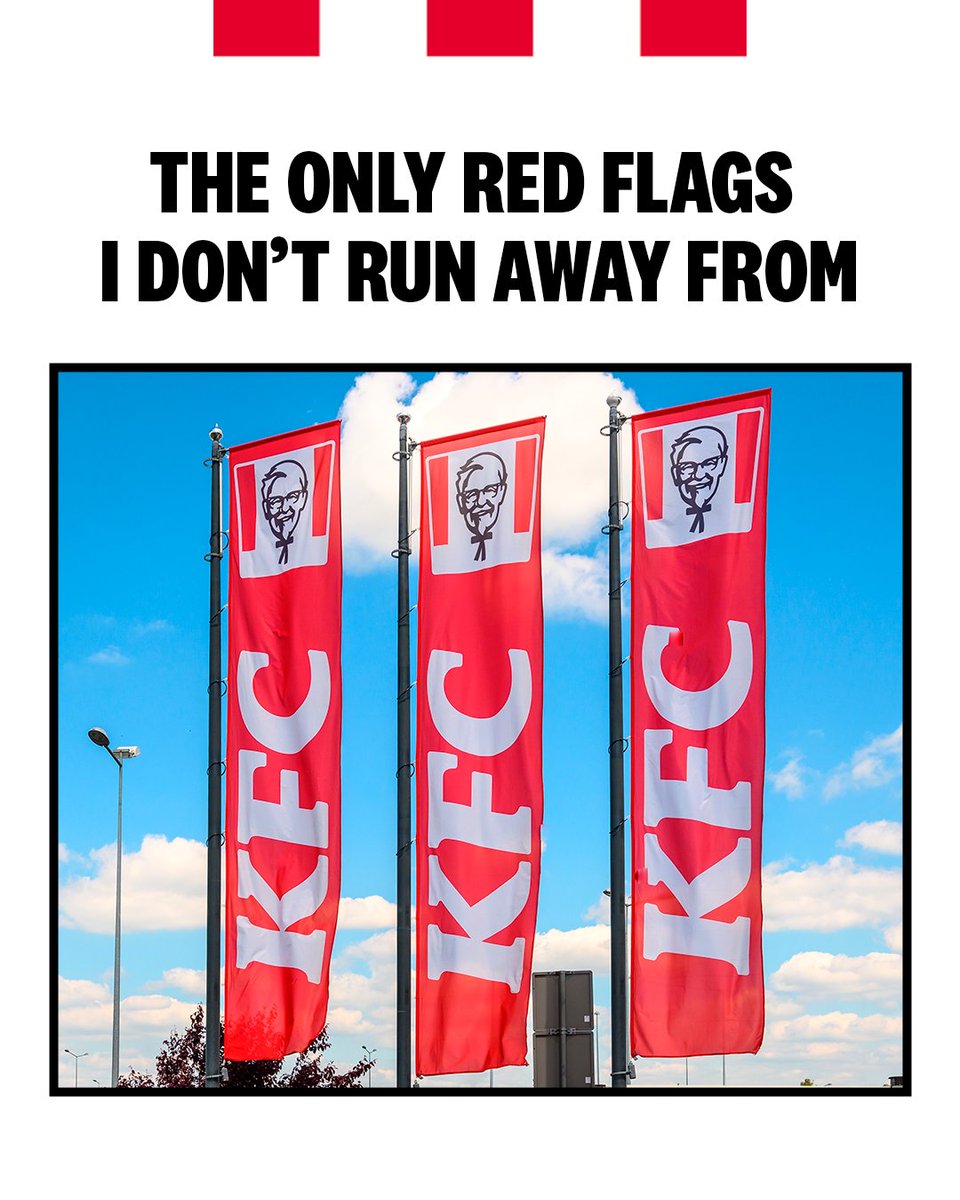 If you see these red flags, stay! You're exactly where you're supposed to be. 🚩🍗 #KFCNassau #FingerLickinGood