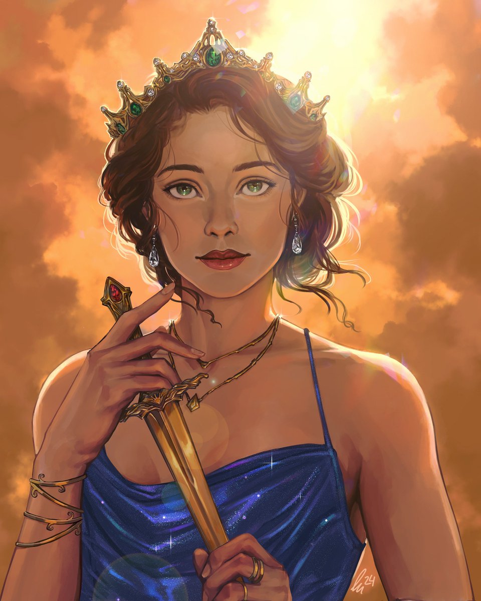 Happy Pub Day to Burning Crowns by @doyle_cat & @kwebberwrites 🎉 ⊱❊⊰⁣⁣⁣ ⤞ art by im_arc_ (IG) ⤞ commissioned by me Celebrating today’s big release with these gorgeous portraits of Wren & Rose. 👑 ⊱❊⊰⁣⁣⁣ #booktwt #twincrowns #cursedcrowns #fanart #BurningCrowns