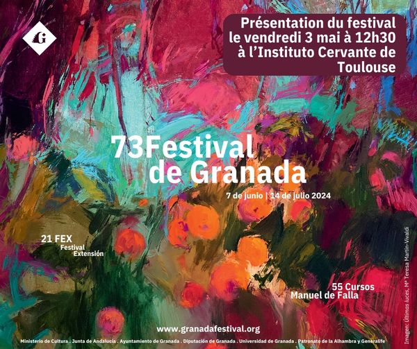 Instituto Cervantes Toulouse (@ictoulouse) on Twitter photo 🎼L’Instituto Cervantes de Toulouse a le plaisir de vous inviter à la présentation du programme de la 73ème éd. du <a href="/FestivalGranada/">Granada Festival</a> qui sera dévoilée par son directeur Antonio Moral, en présence du délégué général de l’<a href="/ONCT_Toulouse/">Orchestre national du Capitole</a>, Jean-Baptiste Fra.
🗓️Vendredi 3 mai à 12h30 🎼L’Instituto Cervantes de Toulouse a le plaisir de vous inviter à la présentation du programme de la 73ème éd. du <a href="/FestivalGranada/">Granada Festival</a> qui sera dévoilée par son directeur Antonio Moral, en présence du délégué général de l’<a href="/ONCT_Toulouse/">Orchestre national du Capitole</a>, Jean-Baptiste Fra.
🗓️Vendredi 3 mai à 12h30