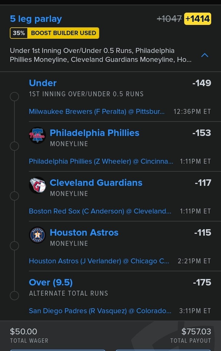 Early MLB action. Best of luck to all who tail.