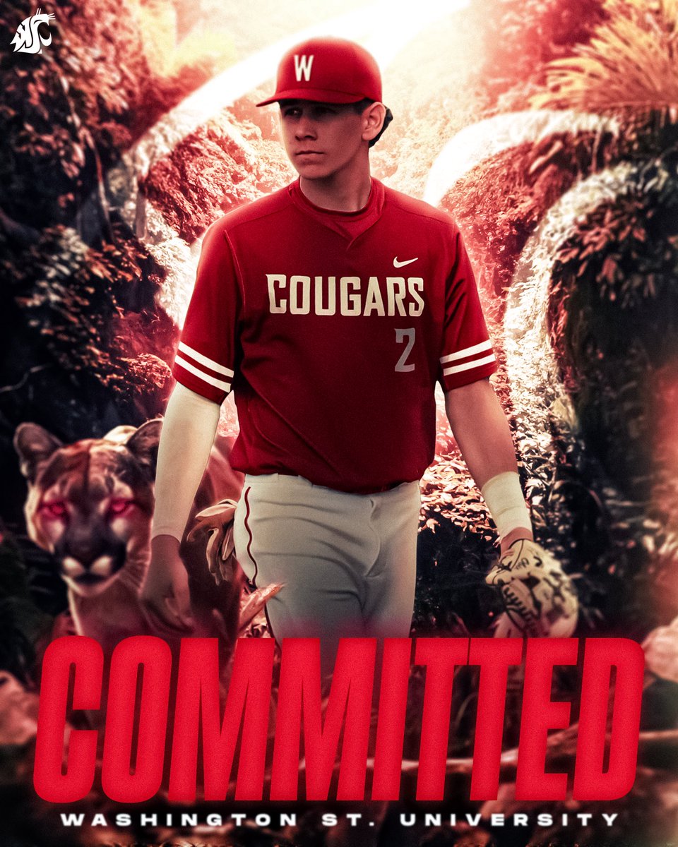 I am excited to announce my commitment to play D1 Baseball and further my academic and athletic career at Washington State University. I want to thank my parents, my family, my coaches, and all of my teammates that have supported me throughout my career.
#GoCougs
<a href="/wsucougarbsb/">Washington State Baseball</a>