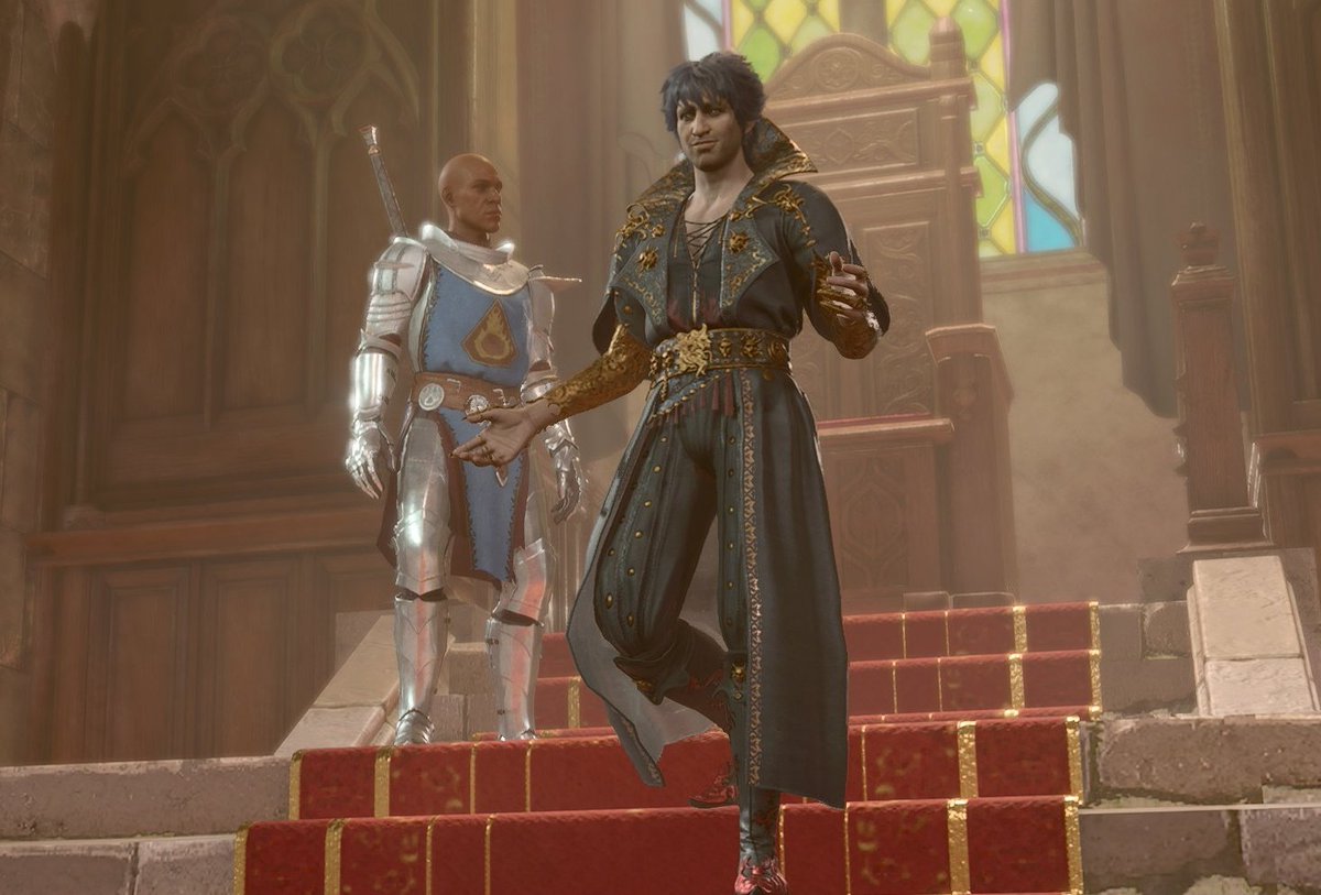 nymphenleiche's tweet image. can someone please draw gortash falling down the stairs like jason derulo did at the met gala in 2015