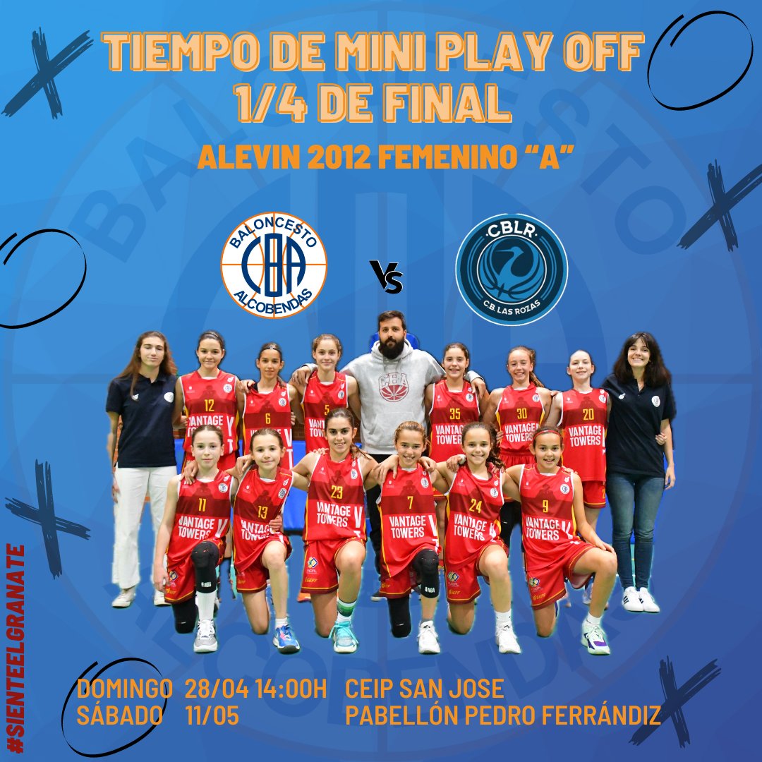 cbalcobendas's tweet photo. #PlayoffCBA
¡Una semana más llegan los Mini PlayOff! 💥💥
El fin de semana llega con los 1/4 de final de nuestros equipos mini 💪🏼
#Alevin2012Fem #Alevin2013Fem #BENJAMIN2014Fem#BENJAMIN2015Fem
#Alevin2012Masc #Alevin2013Masc #BENJAMIN2015Masc https://t.co/Mz6B76ObuW