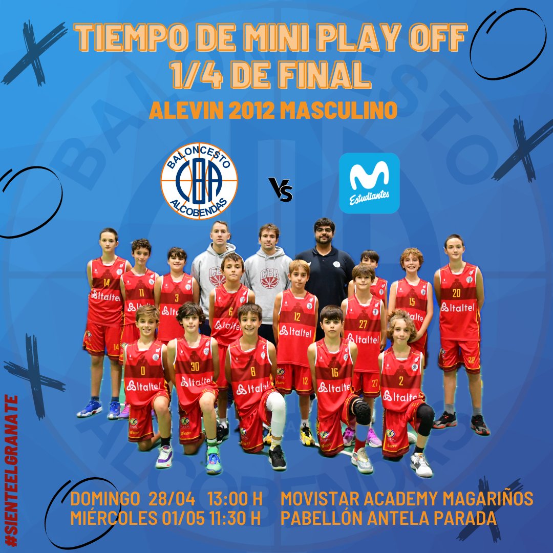 cbalcobendas's tweet photo. #PlayoffCBA
¡Una semana más llegan los Mini PlayOff! 💥💥
El fin de semana llega con los 1/4 de final de nuestros equipos mini 💪🏼
#Alevin2012Fem #Alevin2013Fem #BENJAMIN2014Fem#BENJAMIN2015Fem
#Alevin2012Masc #Alevin2013Masc #BENJAMIN2015Masc https://t.co/Mz6B76ObuW