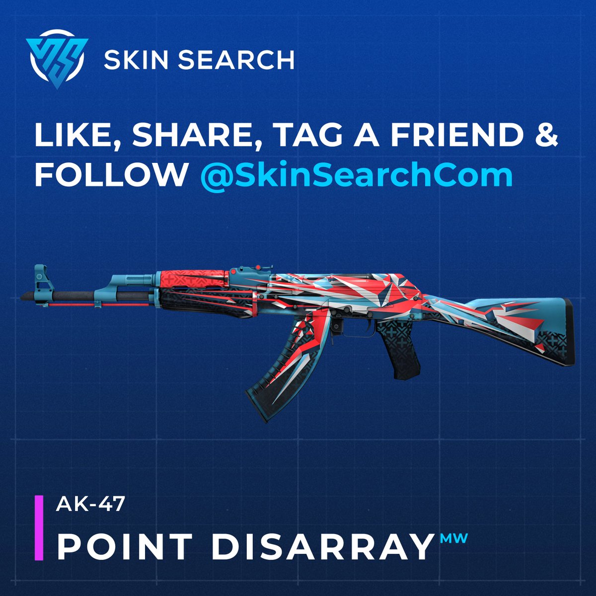 ⚡️FLASH GIVEAWAY⚡️ What better way to replace a Point Disarray giveaway, than with another Point Disarray giveaway?! To enter, all you need to do is: -Like this post -Tag someone in the comments -Share this post -Follow @SkinSearchCom on X/Twitter Entries close at 14:00