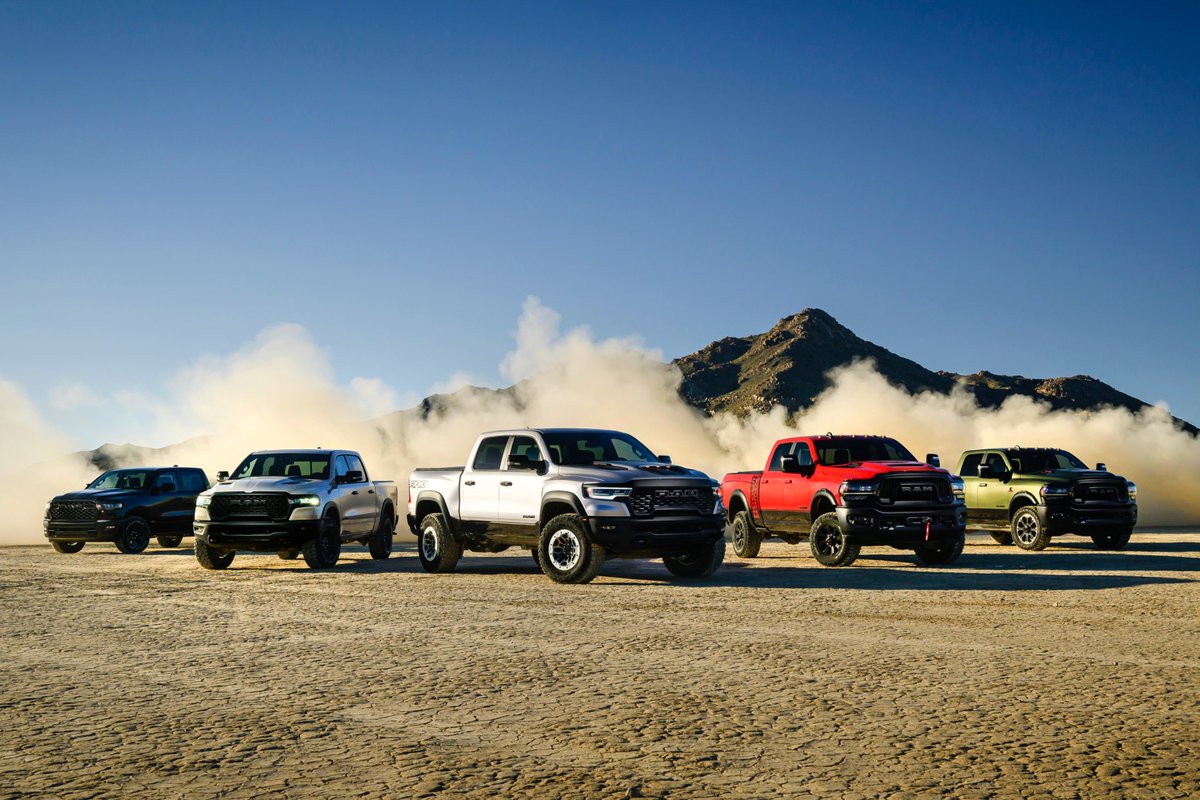 Stellantis North America (@stellantisna) on Twitter photo Meet the family. The 2025 <a href="/RamTrucks/">Ram Trucks</a> off road lineup has landed with the most models ever offered, spanning the light- and heavy-duty segments. Which would you choose? Let us know in the comments and learn more: bit.ly/3UdORwz
#Stellantis #RamTruck #OffRoadTruck Meet the family. The 2025 <a href="/RamTrucks/">Ram Trucks</a> off road lineup has landed with the most models ever offered, spanning the light- and heavy-duty segments. Which would you choose? Let us know in the comments and learn more: bit.ly/3UdORwz
#Stellantis #RamTruck #OffRoadTruck