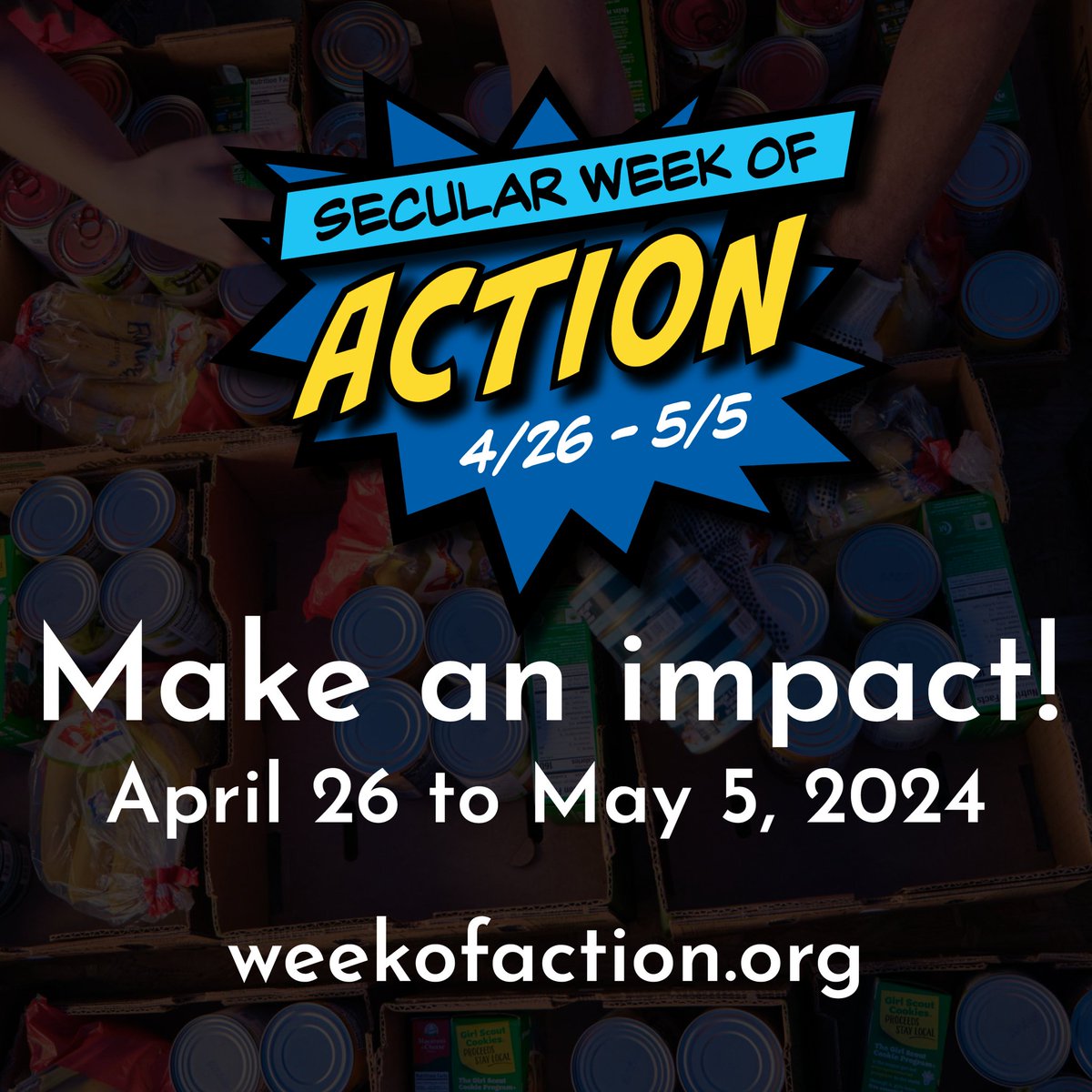 americnhumanist's tweet photo. Secular Week of Action starts tomorrow! We’ve already seeing events planned across the country and it’s exciting to see! Does your local group have an activity planned for #SecularWeekofAction? Visit https://t.co/ZLCyCEHy4o to register your event or find one happening near you! https://t.co/BJpbvHEyXq