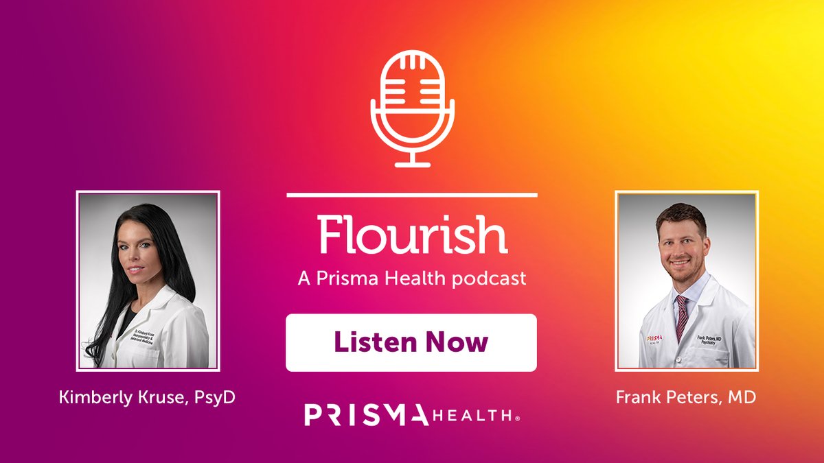 Tune in to our latest Flourish podcast episode featuring a deep dive into adult autism. Psychiatrist Frank Peters, MD, and psychologist Kimberly Kruse, PsyD, discuss navigating life on the spectrum: bit.ly/3UsLUts #PrismaHealthBehavioralHealth #AutismAcceptanceMonth