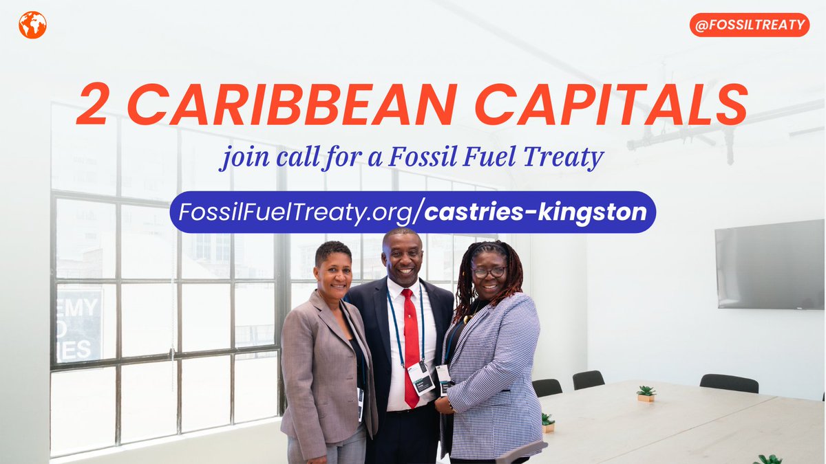 Let’s hear it for #Kingston and #Castries! 🏝️

The capitals of #Jamaica 🇯🇲 and #SaintLucia 🇱🇨 have just become the latest cities to lend their voices to the global movement for a #FossilFuelTreaty!

More info in 🧵 & press release 👇
fossilfueltreaty.org/castries-kings…