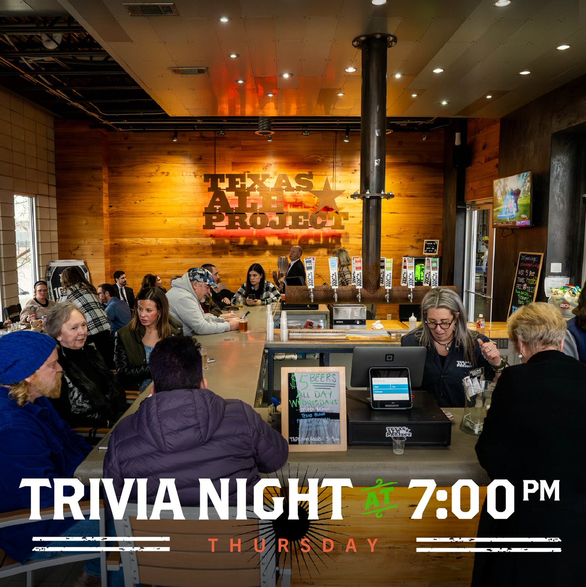 Are you ready to put your knowledge to the test? 🧠 Join us for Trivia Night TODAY at 7 pm! Gather your friends, sharpen your wits, and get ready for a night of fun, laughter, and friendly competition. See you there!