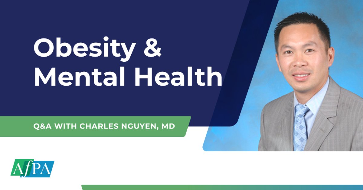 'While stigma has decreased for both obesity and mental health conditions, it still exists.' Read more from Charles Nguyen, MD, on the obesity-mental health connection: bit.ly/3Wd4xmv