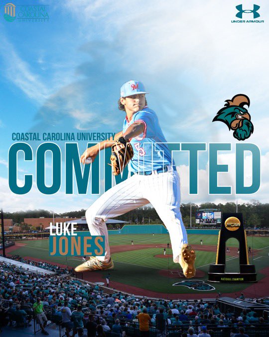 After lots of thought I am proud and blessed to announce my commitment to Coastal Carolina University! I want to thank my family, coaches, friends and God for helping get to where I am at. Go Chanticleers! @Newperry @KSchnall9