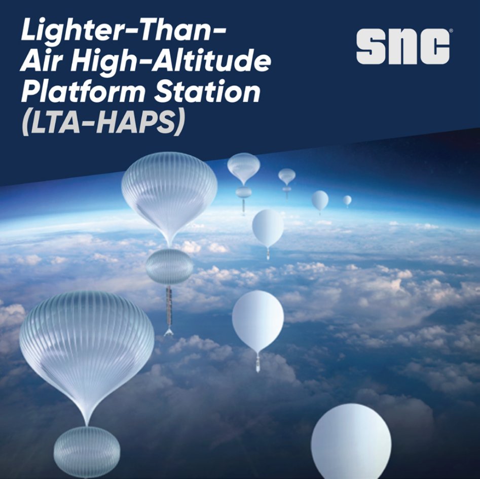 SierraNevCorp's tweet photo. Our Lighter-Than-Air High-Altitude Platform Station (LTA-HAPS) provides persistent ISR via command/control capabilities & payloads integrated into high-altitude & tactical balloons to meet the needs of militaries worldwide from the stratosphere. https://t.co/ahnSqzECZe #24Summit https://t.co/34Aaogw2pm