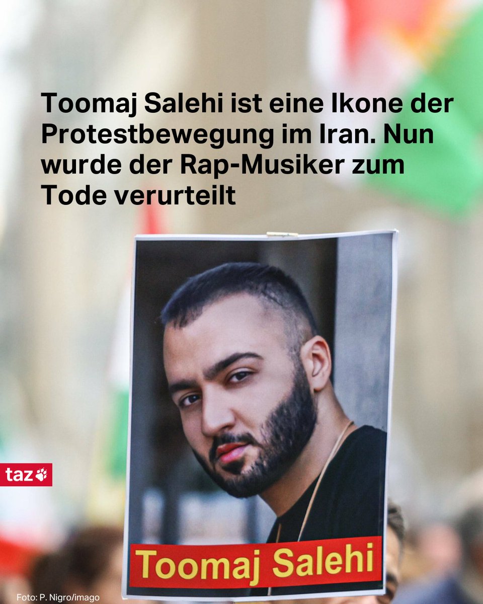 „Toomaj ist unsere rote Linie“, schreiben Ira­ne­r*in­nen weltweit. Er ist der Sohn Irans. 👉 taz.de/!6006793/