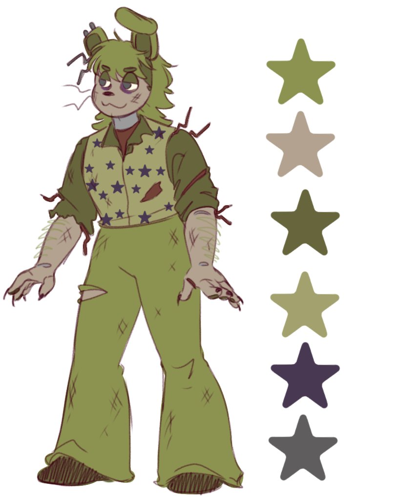 BertolinoKai's tweet image. Spring Bonnie, Springtrap and Scraptrap (human au) #fnaf #fnafart