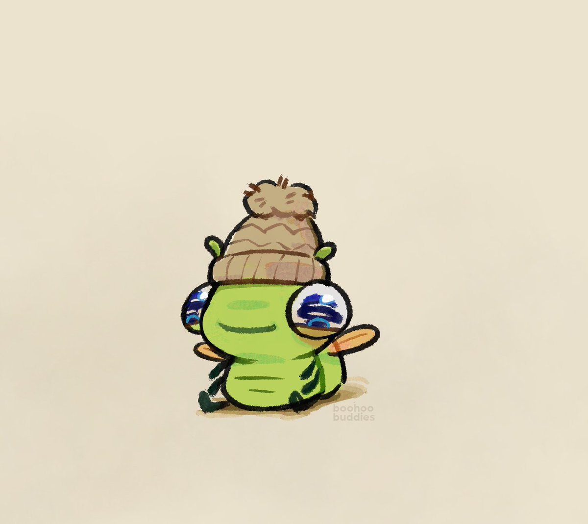 Oh my god its a bug in a beanie