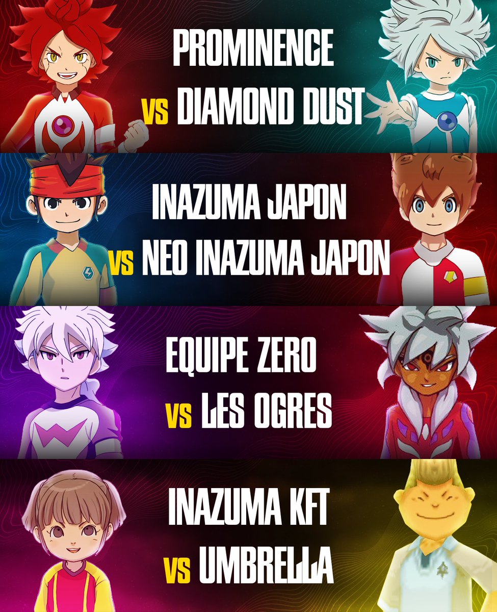 Quel est le match fictif que vous rêveriez de voir dans l'anime Inazuma Eleven? 🆚