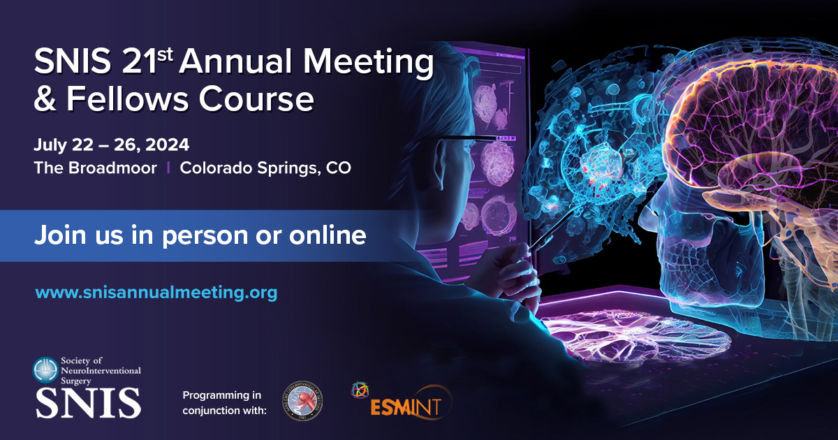 Registration for #SNIS2024 is OPEN! Join us in person or online for the 21st Annual Meeting & Fellows Course, July 22-26. Are you planning to attend? Spread the word by sharing this post! snisannualmeeting.org