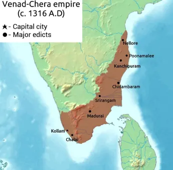 He is also credited with establishing the largest empire ever seen under a Malayali king, although it was regrettably short-lived due to Ravi Varman's bad health conditions.