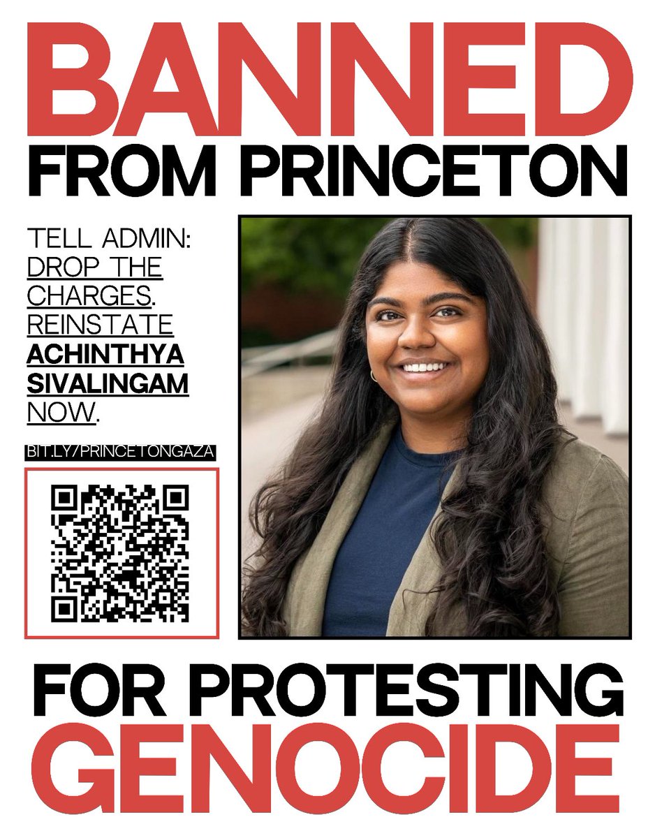 When @Princeton bans Achinthya Sivalingam, this is who they’re banning btw. Drop the charges; reinstate her immediately.